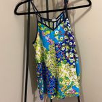 LF  Blue Patchwork Playsuit Photo 1