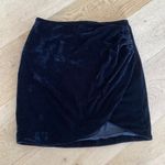 Lovers + Friends  Crossover Draped Velvet Mini Skirt in Black Photo 1