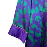 Victoria's Secret Vintage Gold Label Green Purple Satin Wrap Robe size S / M Photo 12