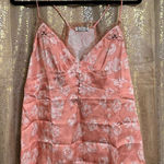 Free People  Satin Lace Night Special Cami Pink Combo Medium NWOT Photo 0