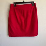 Talbots Red Wool Blend Pencil Skirt Womens 6P Academia Career Workwear Preppy Photo 3