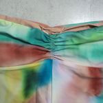 NWT Citrus Tie Dye Blue Pink Yellow Peach Ruched Waistband Swim Boy Shorts Large Photo 1