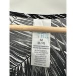 Time & Tru Swim Cover-Up Women MEDIUM NWT Black White Printed V-Neck Top Photo 4