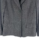 Max Mara Wool Blend Blazer Jacket Confetti Speckle 2 Buttons Gray Size 6 Photo 2