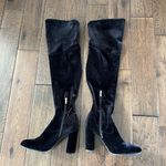 Marc Fisher  Black Velvet Heeled Over The Knee Boots Size 10 M Photo 1