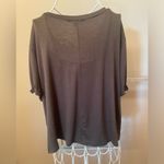 Charlotte Russe Charolette Russe Green Cropped Criss Cross Front Short-Sleeve Top, Size M Photo 5