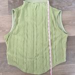 Light Green Textured Mock Neck Sleeveless Crop Top Size M Photo 5