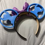 Stitch 3D Themed Mouse Ears Headband with Purple Sequin Bow Blue Photo 8