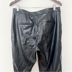 Alexia Admor Black Faux Leather Wide Leg Trouser Pants Size 12 Formal Dressy Photo 5