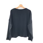 DKNY Mixed-Media Lace-Trim Sweatshi Black L Photo 8