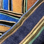 Penny Lane handpainted boho coat, mohair & leather mongolian fur shaggy collar,L Green Size L Photo 7