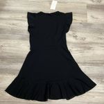 Floerns NWT Black Short Flutter Sleeve Above the Knee Pullover Dress Size Small Photo 5