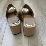 By Far Sandals leroy heeled patent leather womens Beige (size 7) slip on y2k Tan Photo 4