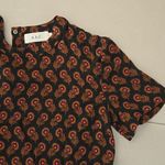 ALC Frank A.L.C. Black and Orange Paisley Mini Dress Size 2 Photo 3