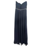 Jenny Packham Navy Dress JP1008 Midnight Sleeveless Rhinestone Accent 2 New Blue Photo 4