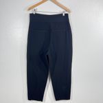 CAbi  High Rise Pleated Pull On Cropped Pants Black Medium Modern Minimalist Photo 2