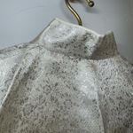 Vintage handmade Chinese jacket Elegant Floral Brocade Jacket pockets medium White Photo 3