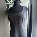 Vintage 90s APNY grey pinstripe sleeveless mini dress, size 8 Gray Photo 2