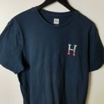 HUF T Shirt Camouflage Letter Double Sided Graphic Tee Short Sleeve L Size L Photo 4