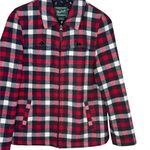 Woolrich  Women’s Sz Small Wool Blend Plaid Shacket Jacket in Ruby Multi Red Photo 3