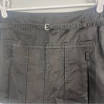 ZARA waxed pleated skirt dark grey size small new Photo 2