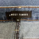 Almost Famous Medium Wash High Rise Button Fly Patch Pockets Flare Jeans Juniors Photo 6