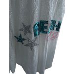 Judith March  Beach Cowgirl White Sequined Button Down Shirt Top Size Large Photo 11