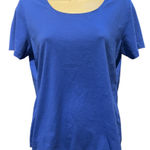 Karen Scott  Electric Blue‎ Short Sleeve Cotton Short Sleeve Shirt Women’s Medium Photo 0