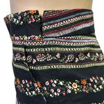 Loft  Multicolor Floral Striped Ruffled Side Zip High Rise Pocket Shorts Size 10 Photo 6