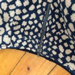 J. McLaughlin ☀️3/$25  small Sweater Skirt Tan Brown Navy Blue Animal Pencil Zip Photo 5