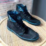 Palladium Black Blue High Top Lace-Up Sneaker Boots Women’s Size 7 Photo 0