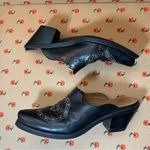 Ariat ✨ Black Western Slip On Leather Point Toe Block Heel Mules 5.5 Photo 7