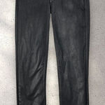 Hudson Jeans Hudson Nico Coated Skinny Jeans Womens 25 Black Mid Rise Ankle Slit Western Chic Photo 0