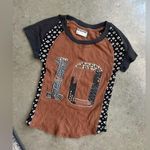 Free People  brown Sloane graphic tee Xs nwot Photo 1
