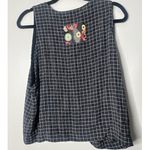 Odile Anthropologie Black Button Plaid Sleeveless Vest Lagenlook Boho Artsy S Photo 3