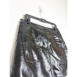 Torn By Ronny Kobo Donnie Asymterical Skirt Size Large Black Snakeskin Pleather Photo 9