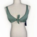 Hollister NWT Swim Ribbed Green Tie Knot Bikini Top Size Small Photo 1