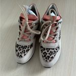 Geox  Sneakers beige leopard print with rose gold women size 6.5 Photo 2