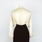 Vintage 90’s Sheer Satin Blouse with Lace in Cream | Size M Size M Photo 4