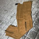 Chaser women’s Cargo Pants ankle Zip Pockets soft brown small casual preppy Photo 4