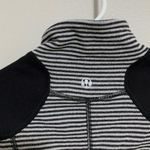 Lululemon Black and White Stripe Zip U-Turn  Quarter Zip Photo 7
