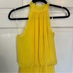 Meghan LA Yellow  Fabulous Wild Orchid Pleat Jumpsuit Size L Photo 3