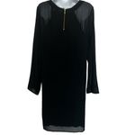 Desigual ‎ Artsy Dami Printed Black Sheer Lined L/S Dress NWT $159 Size 12 Photo 6