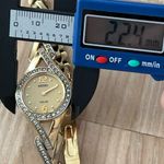 Seiko  Solar Stunning Ladies Watch Gold-tone Bracelet Dial Case Crystals Galore Photo 10