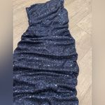 Love by Design  Navy Sequin One-Shoulder Dress Photo 7