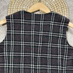 Petite Sophisticate  Vintage 90s Wool Blend Cropped Vest Plaid Academia in Gray 6 Photo 4