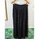 Free People Nile River Black and Red Smocked Wide Leg Pant - Size - Large Photo 5