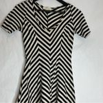Monteau Los Angeles Stripe Chevron Short Sleeve Flare Mini Dress Size Medium Photo 7