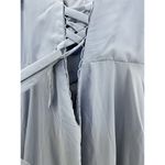 Lavetir Women's Formal Blue Short Sleeve Sheer Flutter Tie Back Size 16 Chiffon Photo 8
