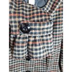 Hot & Delicious Women's Wool-Viscose Check Lined Ruffle Knee-Length CoatSize M Photo 7
